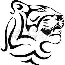Tiger stock vectors, clipart and illustrations. Tiger Head Black And White Illustration Clipart Commercial Use Gif Jpg Png Eps Svg Ai Pdf Clipart 398017 Graphics Factory