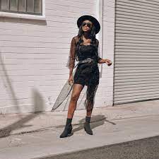 Pinterest Brennastasia Ig Brenna Anastasia Chanfetti Com Festival Style Festival Outfit Blac Black Fedora Outfit Black Denim Dress Outfits With Hats