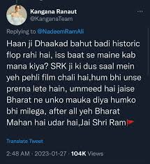 Pehli film? Chennai Express, HNY, Dilwale, Raees say hi😊This woman is  delusional. : rBollyBlindsNGossip