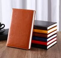 Business Notebook, 4 Pieces Of 8.3-inch X 5.7-inch A5 Hardcover PU Leather  Fabric Notebook 8mm Grid 4 Colors 200 Pages 100 Study Office Notebook ...