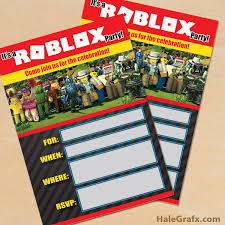 Listing includes banner that reads happy add this free roblox printable welcome sign to your roblox birthday party decorations. Free Printable Roblox Party Invitation