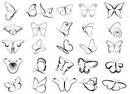 We will learn how to draw a simple, but a fairly realistic butterfly. Collection Of Drawing Butterflies Vector Eps10 Butterfly Drawing Butterfly Sketch Simple Butterfly Tattoo