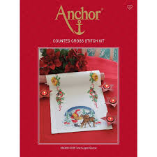 Finished size 10.2 x 16.1. Buy Anchor Counted Cross Stitch Kit Table Runner Deer Suppers Diy