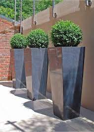Tall Plant Pots Potted Plants Outdoor Modern Planters Outdoor Tall Potted Plants