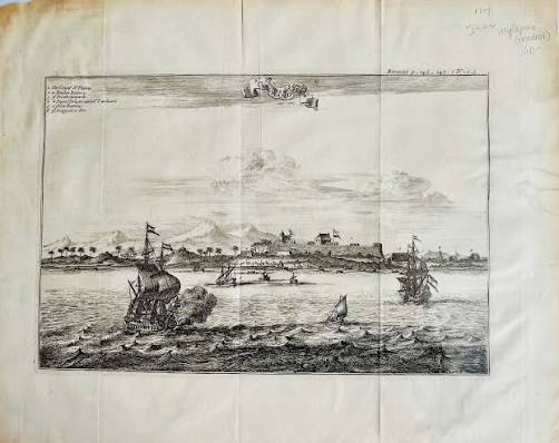 Birds-Eye Plan of Nagapattinam, 1672, Paper