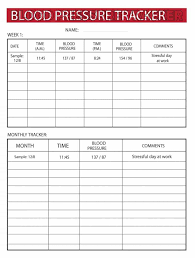 56 Daily Blood Pressure Log Templates Excel Word Pdf