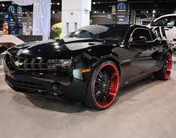 Black And Red Camaro Fiero Number 7 Gloss Black With Red Lip Black Camaro Black Truck Blue Camaro