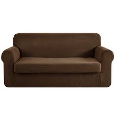 Ikea klippan cover for loveseat 2 seat sofa vissle gray grey klippan slipcover. Amazon Com Chun Yi Stretch Sofa Slipcover 2 Piece Couch Cover 3 Seater Coat Soft With Elastic Bottom Checks Spandex Jacquard Fabric Large Coffee Home Kitchen