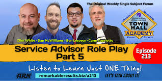 They are professionals who know what kind of maintenance and repair work has to be done on new and used cars, so that they run safely. Service Advisor Role Play 5 Tha 213 Remarkable Results Radio