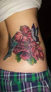 Love My Tattoo Artist Coverup Hibiscus Hummingbird Butterfly Tattoo Flowers Tats Butterfly Tattoos For Women Tattoos Tattoo Artists