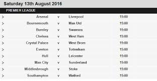 Sky sports broadcast 146 premier league tv fixtures exclusively live, bt sport show 61 matches and amazon prime show 23 live games. Barclays Premier League Schedule Start Date Opening Ceremony Expected Winner 2016 17 Dekhley
