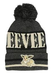 Do you need a hat but don't want to go out and buy one? Pokemon Eevee Cuffed Knit Hat With Pompom Cuffed Eevee Pokemon Pokemon Merchandise Pokemon Gifts Pokemon