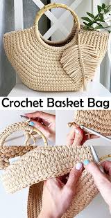 Crochet Basket Bag Crochet Bag Tutorials Crochet Bag Crochet Handbags