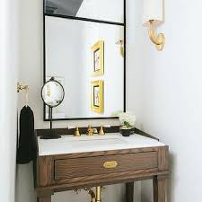 Whether you're renovating your home, building a new one, or just want to update your current half bath, the. Walnut Powder Room Vanity Design Ideas