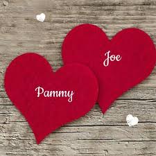 Birthday Card For Lover With Name Editing Romantic Couple Red Heart Greeting Card With Lover Name Romantic Couples Romantic Greeting Cards