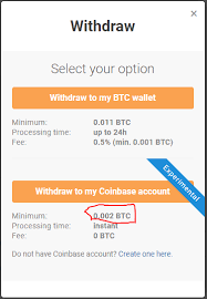 Coinbase will tell you exactly what they are going to charge you for this withdrawal fee before you make it, so don't worry about any 'gotchas'. Psa Now Need At Least 0 002 Btc To Withdraw To Coinbase From Internal Wallet Nicehash