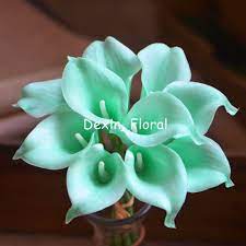 Wedding bouquets with mint green lillies. Mint Green Calla Lilies Real Touch Flowers For Silk Wedding Bouquets Wedding Decorations Artificial Calla Lily Artificial Calla Lily Calla Lilytouch Flower Aliexpress