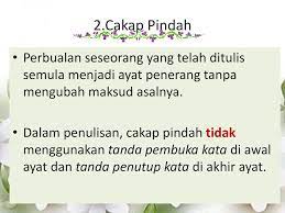 Ayat cakap ajuk ialah percakapan seseorang tentang sesuatu.ini bermakna cakap ajuk berupa petikan percakapan yang berbentuk perbualan atau dialog. Cakap Ajuk Dan Cakap Pindah Ppt Download