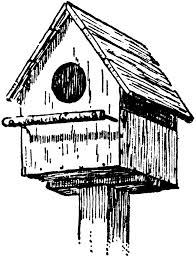 Why not cut it out afterwards to display? Bird House Coloring Pages Birdhouse Etc Uat1qv Clipart Printable Coloring4free Coloring4free Com