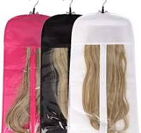 Amazon.com: Hair Extensions Storage Bag With Wooden Hanger Carrier Case  With Strong Durable Zipper (Hair Carrier & Hanger, w) : Beauty & Personal  Care