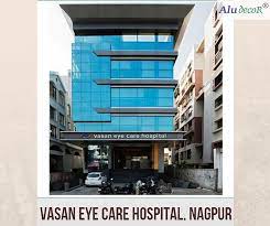 Vasan Eye Care Hospital Nagpur Facade Work By Aludecor Commercial Design Exterior Commercial Architecture Care Hospital