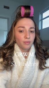 Irish Girl Preparing for St Patricks Day