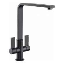 Spirale single lever rinser kitchen tap (chrome & black). Kitchen Taps And Kitchen Mixer Taps In Black Sinks Taps Com