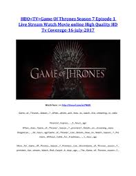 In the seventh season, there are many bloody battles happening in the mythical lands of westeros. S07e04 Watch Game Of Thrones Season 7 Episode 4 Online Hbo Tv By Sheila Karasan Issuu