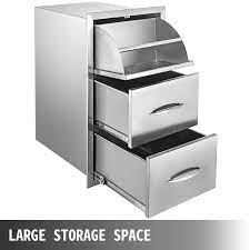 32″w x 22.5″d x 34″h. 30 X17 Outdoor Kitchen Bbq Island Stainless Steel Triple Storage Dr Vevor Us