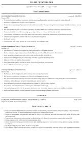 It is formatted for letter paper. Electrical Technician Resume Sample Mintresume