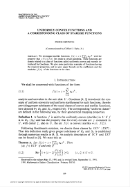 Pdf Uniformly Convex Functions And A Corresponding Class Of Starlike Functions