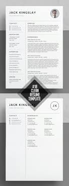clean and minimal resume templates