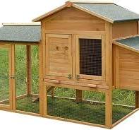 Amazon.com: Casa grande de madera para gallinero, jaula para ...