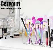 Amazon.com: Clear Makeup Brush Organizer,Acrylic Cosmetic ...
