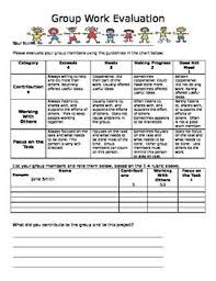 Group Work Evaluation Rubric Group Work Rubrics Assessment Rubric