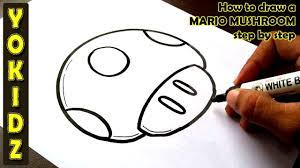 Mushroom kingdom madness inked by soulstryder210. How To Draw A Mario Mushroom Step By Step Youtube