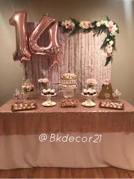 Encourage your child to make some of the key decisions for the event, including the guest list, the timing and the theme, but make sure the ideas meet with your budget and your approval. Rosegold 14th Bday Decoration 14th Birthday Birthday Parties Bday