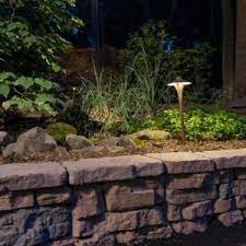 A Cast Lighting Bronze China Hat Lighting Fixture And A Rosetta Belvedere Retaining Wall In New Paltz Retaining Wall Lighting Outdoor Lighting Front Garden