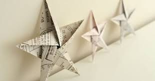 Fold your paper in half with the coloured side on the outside. Folding 5 Pointed Origami Star Christmas Ornaments Diy Christmas Star Christmas Origami Origami Stars