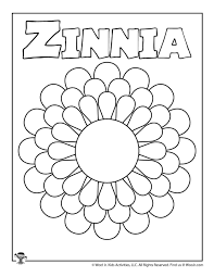 100% free flowers coloring pages. Z Is For Zinnia Coloring Page Woo Jr Kids Activities