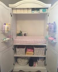 Professional Organizer On Instagram With A Little Ingenuity You Can Move Your Antique Armoire Into Baby Armoire Baby Changing Tables Baby Room Organization