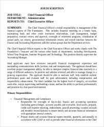 Belfast with travel across northern ireland responsible to: Free 9 Chief Financial Officer Job Description Samples In Ms Word Pdf