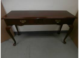 Call or visit our showroom today! Signed Sklar Peppler Hanover Canada 2 Drawer Sofa Table With A Cherry Finish 4384 Auctionninja Com