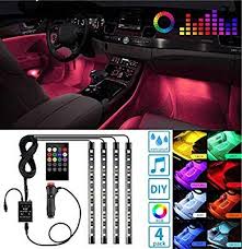 Amazon Com Led Interior Car Lights Controller Led Lights For Cars Waterproof Multicolor Music Underglow L Car Led Lights Car Led Lights Interiors Car Lights