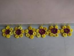 Flower Border Rangoli Design New Youtube Flower Rangoli Flower Decorations Flower Decorations Diy