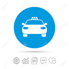 Taxi Car Sign Icon Public Transport Symbol Copy Files Chat