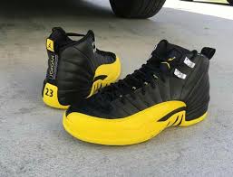 Black And Yellow 13s Mens Pin On Shoes
