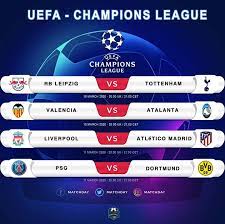 Fixtures Uefa Champions League This Week Ucl Soccer Match Dortmund Champions League