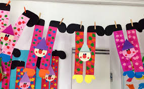 Carnaval Clowns Toddlers Fasching Basteln Grundschule Fasching Basteln Schule Faschingsdeko Basteln