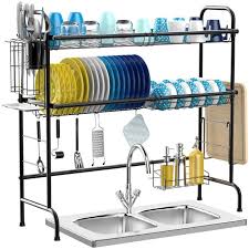 over the sink dish drying rack, 2 tier